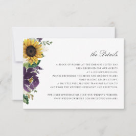 Sonnenblumen Lila Violett Blumenzwiebeln Details Einladung