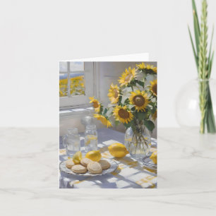 Sonnenblumen & Limonade Sommer - Wasserfarben Karte