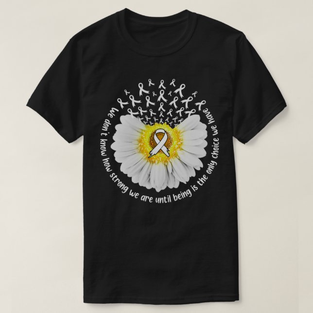 Sonnenblumen Lung Awareness White Ribbon im Novemb T-Shirt (Design vorne)