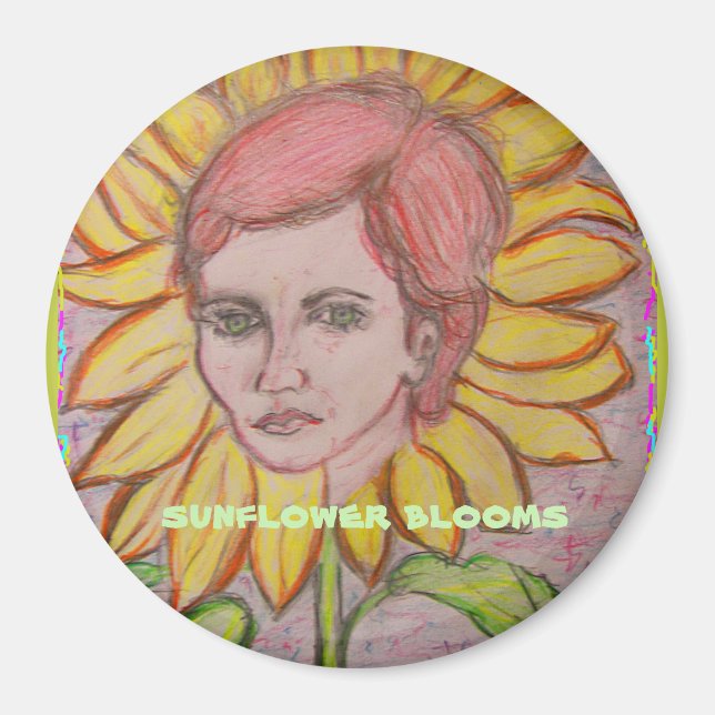 Sonnenblumen Magnet (Vorne)