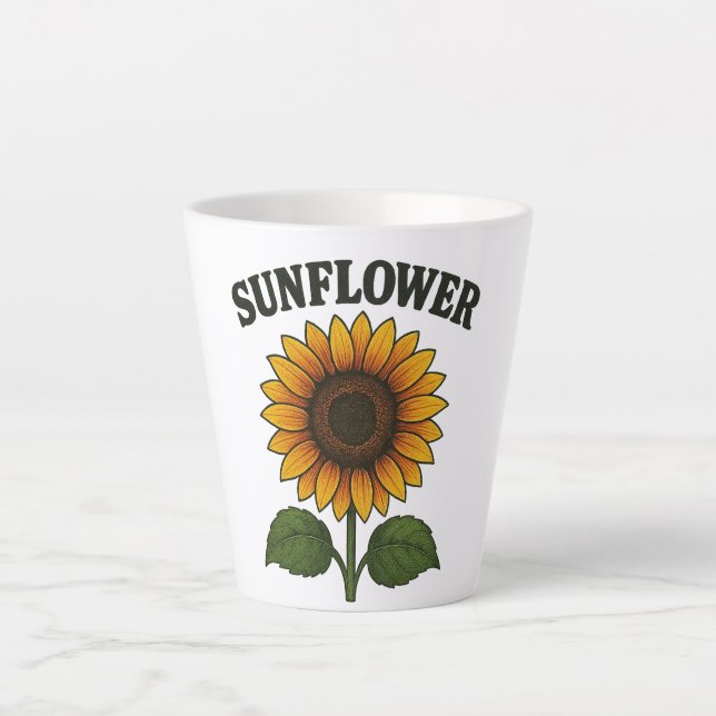 Sonnenblumen-Mal-Tasse Milchtasse (Vorderseite)