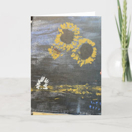 Sonnenblumen Malerei Dankeskarte