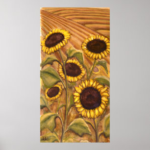 Sonnenblumen Malerei kanadischer Landschaftskunst Poster