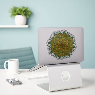 Sonnenblumen Mandala Nature Lover Sonnenblumen Blu Aufkleber