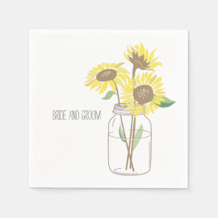 Sonnenblumen Mason Jar Wedding Serviette