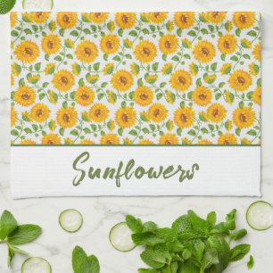 Sonnenblumen Maßgeschneiderte Küchenhandtücher Geschirrtuch