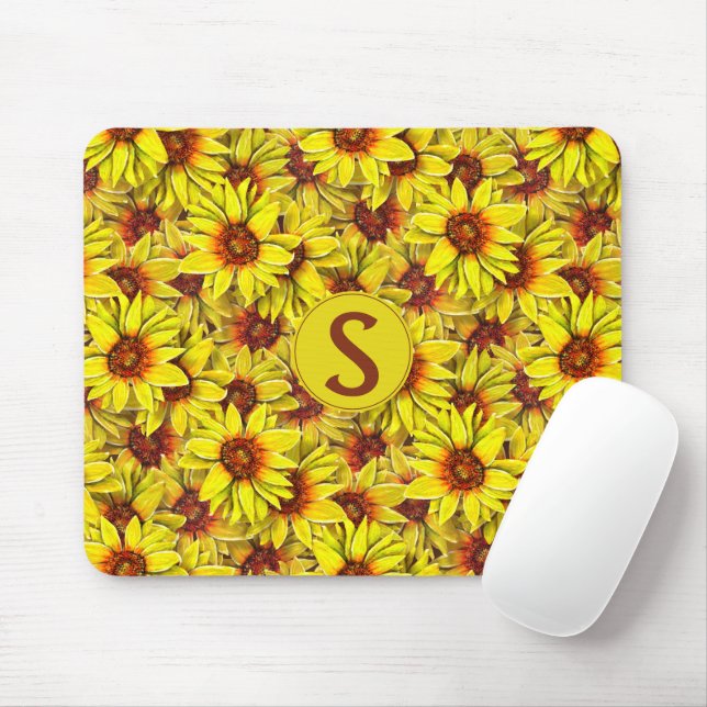 Sonnenblumen-Mauspad Mousepad (Mit Mouse)