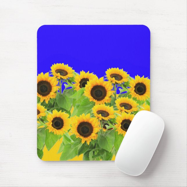 Sonnenblumen Mauspad - Ukraine Flaggenfarben (Mit Mouse)