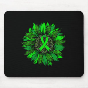 Sonnenblumen Mental Health Awareness Green Ribbon  Mousepad