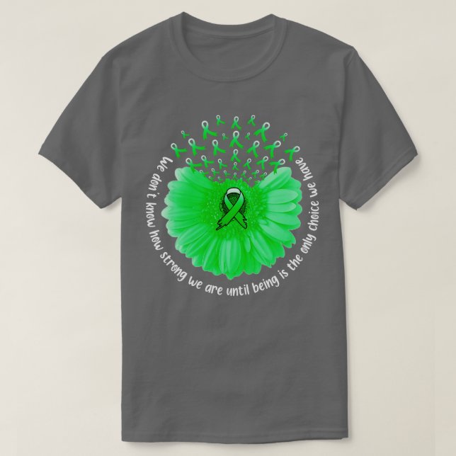 Sonnenblumen Mental Health Awareness Green Ribbon  T-Shirt (Design vorne)