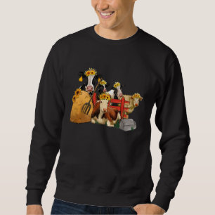 Sonnenblumen Milchkühe Mama Heifer Farm Tiere Sweatshirt