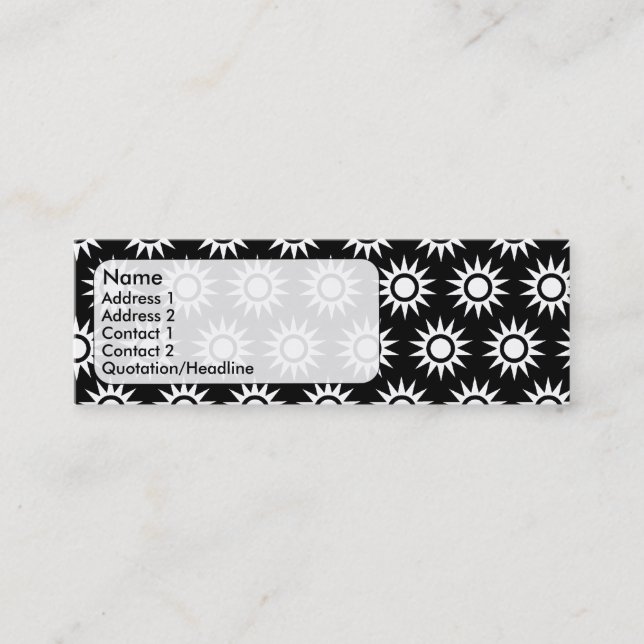 Sonnenblumen Mini Visitenkarte (Vorderseite)