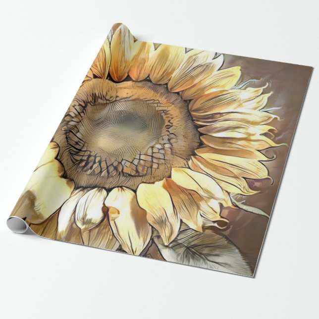 Sonnenblumen Mirror Modern Art Collection Geschenkpapier (Ungerollt)