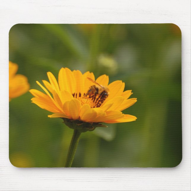 Sonnenblumen mit Biene Mousepad (Vorne)