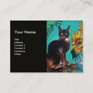SONNENBLUMEN MIT CAT VISITENKARTE