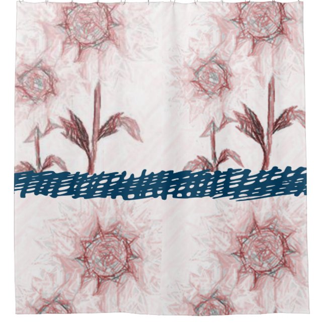 Sonnenblumen mit Duschvorhang (Vorderseite)