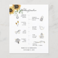 Sonnenblumen Moderne Ikonen Hochzeitsprogramm