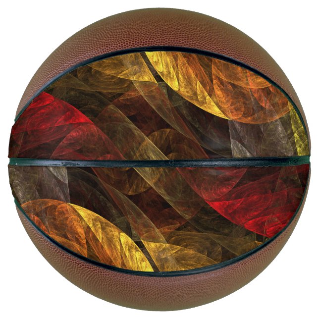 Sonnenblumen Modernes Abstraktes Kunstmuster Basketball (Vorderseite)