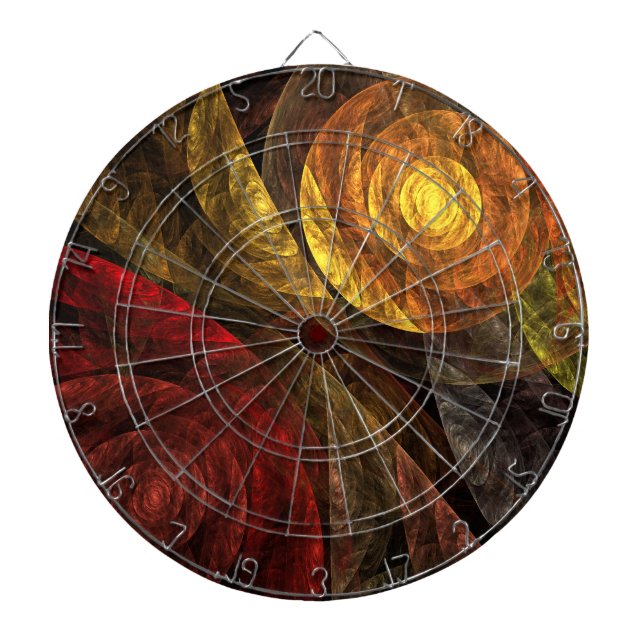 Sonnenblumen Modernes Abstraktes Kunstmuster Dartscheibe (vorne)