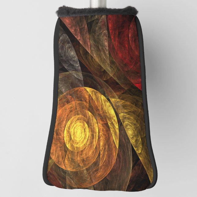 Sonnenblumen Modernes Abstraktes Kunstmuster Golf Headcover (Rotieren 90)