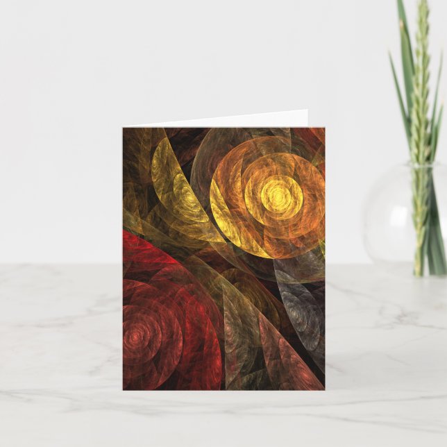 Sonnenblumen Modernes Abstraktes Kunstmuster Karte (Vorderseite)