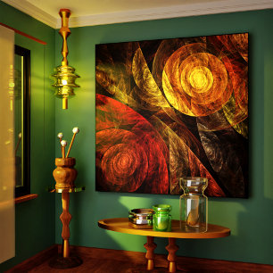 Sonnenblumen Modernes Abstraktes Kunstmuster Leinwanddruck