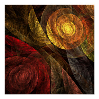 Sonnenblumen Modernes Abstraktes Kunstmuster Poster