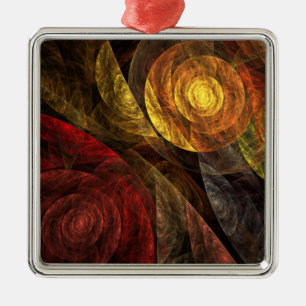 Sonnenblumen Modernes Abstraktes Kunstmuster Silbernes Ornament