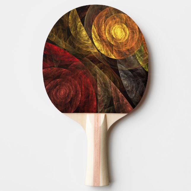 Sonnenblumen Modernes Abstraktes Kunstmuster Tischtennis Schläger (Vorderseite)