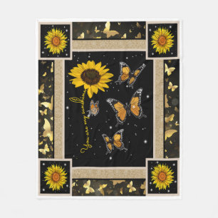 Sonnenblumen Monarch Schmetterling Du Bist Mein So Fleecedecke