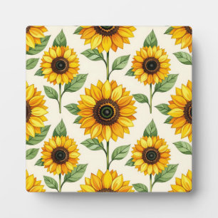 Sonnenblumen-Muster nahtlos Gelb Fotoplatte