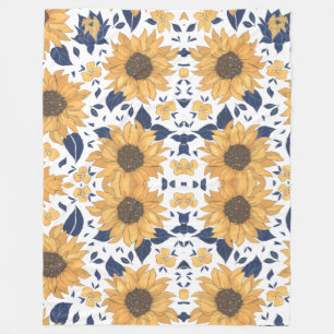 Sonnenblumen-Muster stilvolle Decke fürs neue Zuha