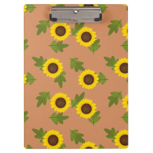 Sonnenblumen-Musterdesign – Hübsche Blumen-Ästheti Klemmbrett