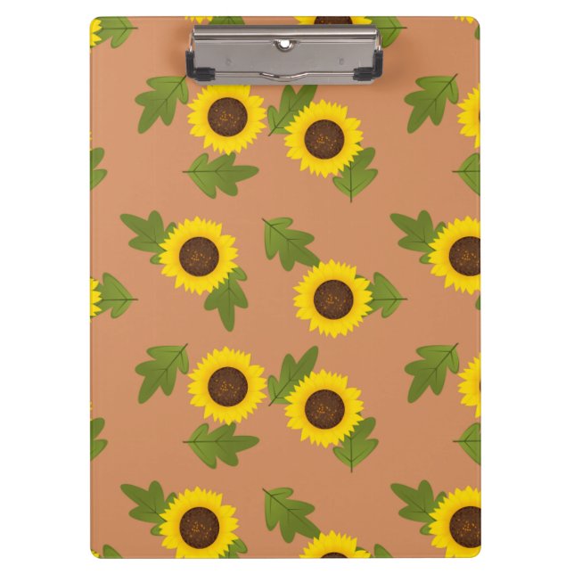 Sonnenblumen-Musterdesign – Hübsche Blumen-Ästheti Klemmbrett (Vorderseite)