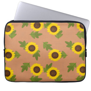 Sonnenblumen-Musterdesign – Hübsche Blumen-Ästheti Laptopschutzhülle
