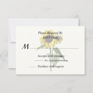 Sonnenblumen Mutter und Kind RSVP Karte