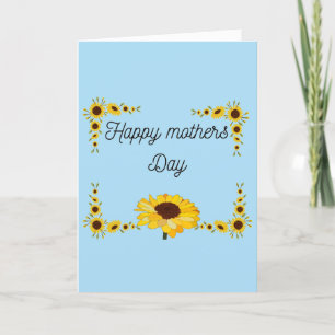 Sonnenblumen Muttertag Dankeskarte