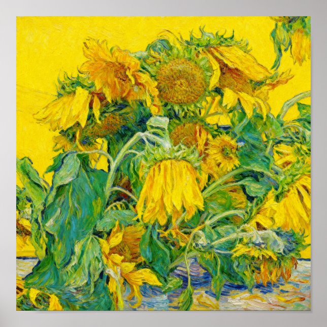 Sonnenblumen nach Van Gogh Poster (Vorne)