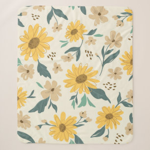 Sonnenblumen nahtlos Muster. Gelber Schwanz mit Sherpadecke