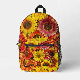 Sonnenblumen Nahtloses Muster Bedruckter Rucksack