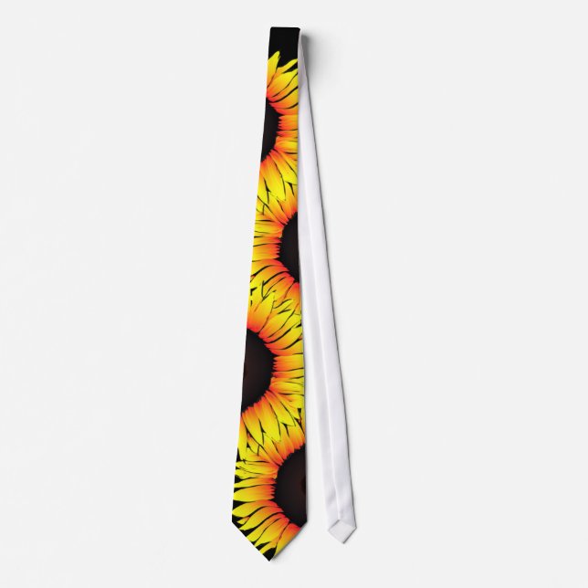 Sonnenblumen Neck Tie Summer Design Krawatte (Vorderseite)