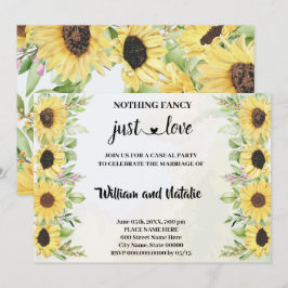 Sonnenblumen Nichts Extravagant nur Liebe Elopemen Einladung