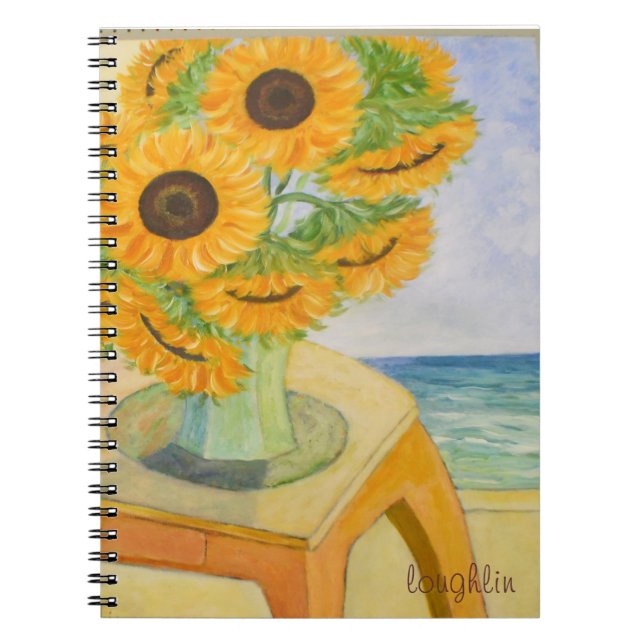 Sonnenblumen-Notebook Notizblock (Vorderseite)