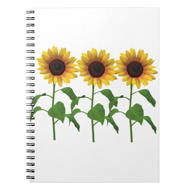Sonnenblumen-Notebook Notizblock (Vorderseite)