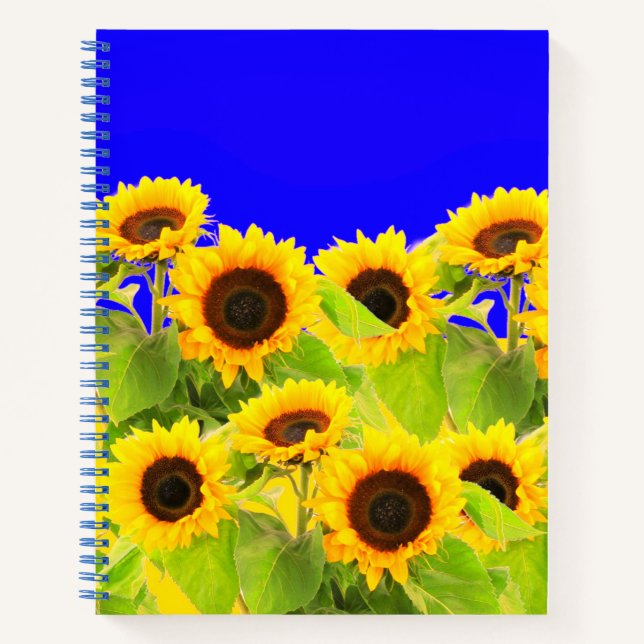 Sonnenblumen-Notebook Notizbuch (Vorderseite)