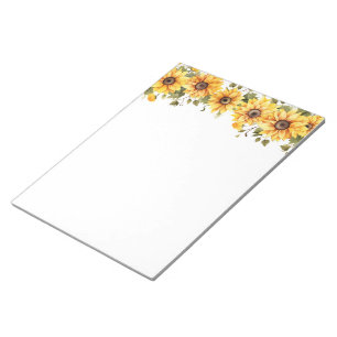 Sonnenblumen Notepad Notizblock
