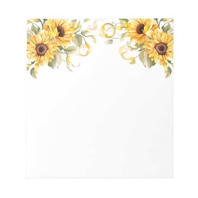 Sonnenblumen Notepad Notizblock (Vorderseite)