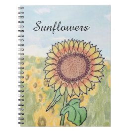 Sonnenblumen notizblock