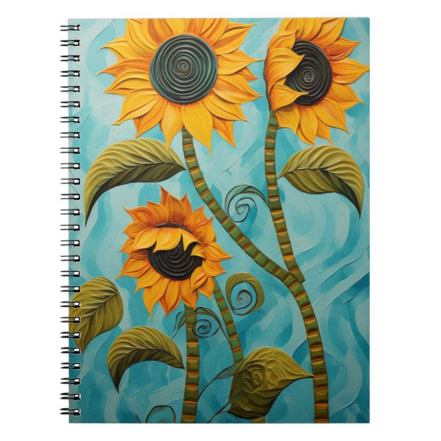 Sonnenblumen Notizblock (Vorderseite)