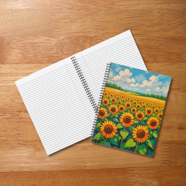 Sonnenblumen Notizbuch (Notebook with sunflowers)